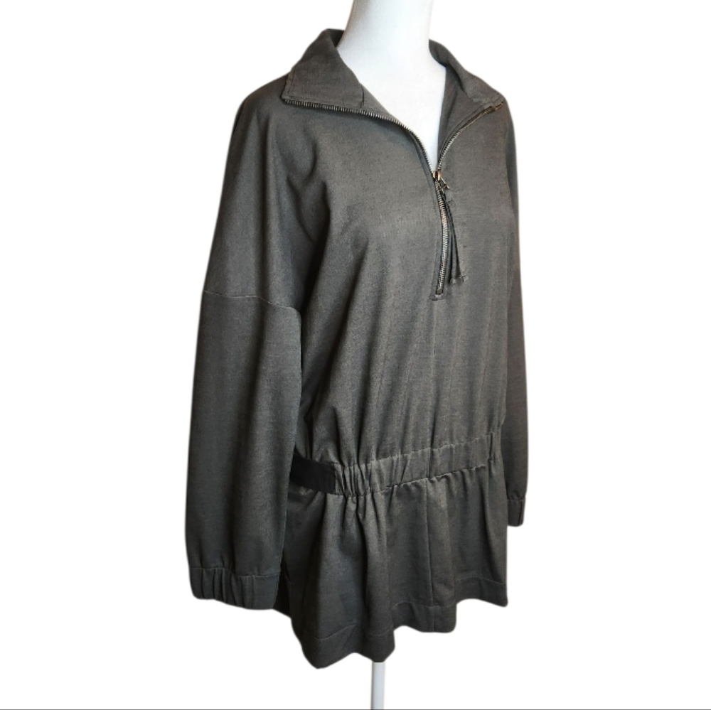 Epoque Evolution Grey Half Zip Pullover Elastic W… - image 4